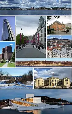 オスロ市街地のパノラマ、Oslo Plaza, カール・ヨハン通り、National Theatre, オスロ市庁舎、Grünerløkka, アーケシュフース城、カール・ヨハン通り、国会議事堂, オスロ・オペラハウス