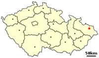 オストラヴァの位置の位置図