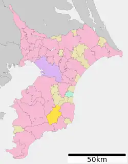 大多喜町位置図