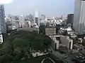 南東側、永田町、霞ヶ関方面を見る（2008年8月2日撮影）