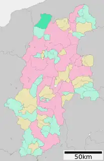 小谷村位置図
