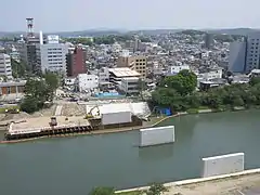 建設中の桜城橋（2018年5月撮影）