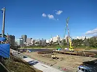 建設中の桜城橋