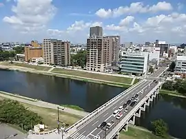 西三河総合庁舎から見た中心業務地区(CBD)