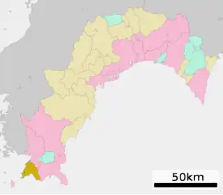 大月町位置図