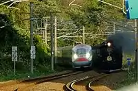 SL秋田こまち号とスーパーこまちの並走（2013年10月13日）