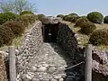 大牧1号古墳(岐阜県各務原市)羨道から石室を望む