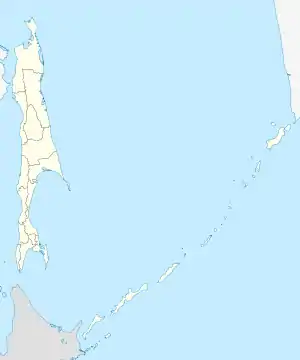 色丹島の位置(サハリン州内)