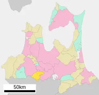 大鰐町位置図