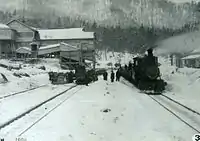 大夕張炭坑開坑時の二股駅（1912年）