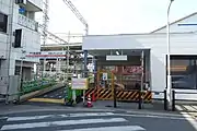尾崎駅の「仮」東口（2019年3月）