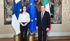 フィンランドのサンナ・マリン首相と(2022年5月18日)