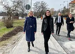 スウェーデンのマグダレナ・アンデション首相と（2022年4月13日）