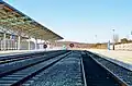 ホームから北朝鮮方面を望む