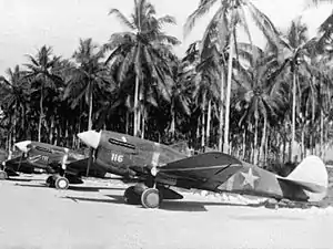 1943年、ソロモンで活躍した第18戦闘航空群第44戦闘飛行隊のP-40M