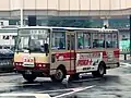 過去のマイクロバス日野・レインボーRB (P-RB115AA)藤岡営業所所属1986年導入車。マイクロバスだが非冷房車である。