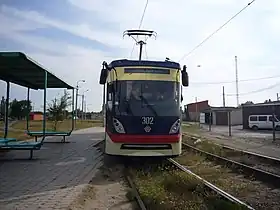 マリウポリ市電の主力車両・K-1(2007年撮影)