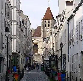 Église Saint-Germain de Charonne vu depuis la rue Saint-Blaise.