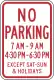 Standard no parking sign