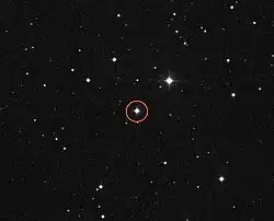 丸で囲んだ星が グリーゼ445 / AC+79 3888。出典: Caltech / Palomar