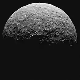 2015年4月14日にドーンが撮影高度22,000 km地点