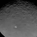 2015年5月16日にドーンが撮影高度7,500 km地点（1、2、3）