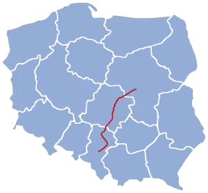 1号線 (ポーランド)の路線図