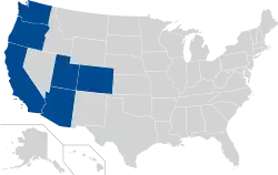 パシフィック12カンファレンスPac-12 Conference locations