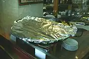 パエリア鍋の蓋として。