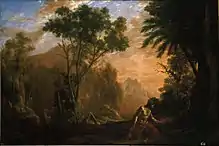 『聖オヌフリウスのいる風景』1638年年頃 プラド美術館所蔵