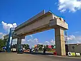建設中の高架線（2017年撮影）