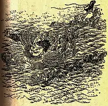 絵本通俗三国志の龐徳(樊城の戦い)