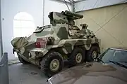 HOT対戦車ミサイルの4連装発射機を装備した、VCR/TH対戦車車両ソミュール戦車博物館の展示車両