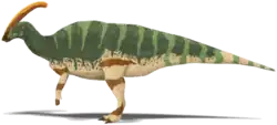 ハドロサウルス類のパラサウロロフス 全長10m