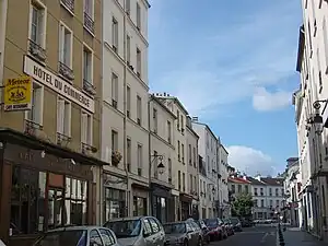 同様にサンク＝ディアモン通りの頂部方向, ビュット＝オ＝カイユを見る (Vue du haut de la rue Cinq-Diamants.)