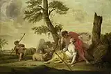 ヤーコプ・デ・ウィット（英語版）『パリスとオイノネ』1737年 アムステルダム国立美術館所蔵