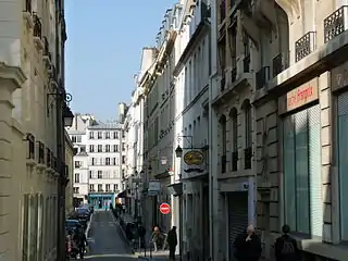 ボーマルシェ大通りから見るサン=クロード通り (Rue Saint-Claude vue depuis le boulevard Beaumarchais)
