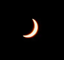 ジャカルタでの部分食(07:23 UTC+7)