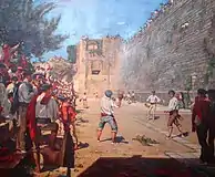「オンダリビアのバスク・ペロタの試合」(1863)