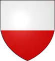 パーティ・パー・フェスParty per fess, argent and gules