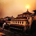 Sunshine on Pahupatinath temple