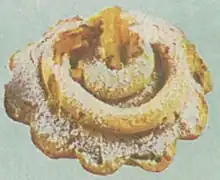 洋菓子(1)（1934年 銀座・不二家）<ref name='製菓実験193411不二家'>「洋菓子 銀座 不二家 店売品」『製菓実験』第5巻第11号、製菓実験社、東京、1934年11月5日、巻頭原色版（写真）、p55原色版説明（本文）、全国書誌番号:00012899。&nbsp;