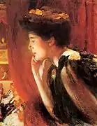 「劇場で」(c.1890)