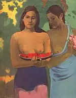 ポール・ゴーギャン『二人のタヒチの女（英語版）』1889年