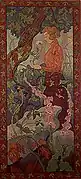 "Young woman behind thimbles"、油彩 (1899年)