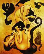 "Two nudes"、素描 (1890年)