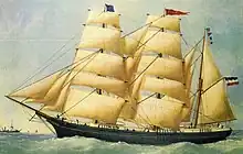 ドイツの貨物船「Paula」(1880)
