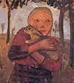 兎を持つ少女、1905年
