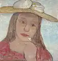 花を持つ麦わらの少女 1902