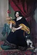 妻のPauline Hübnerの肖像画
